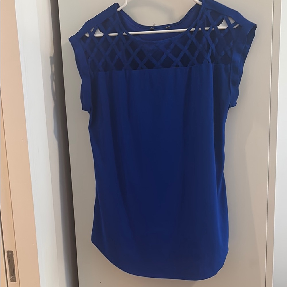 Women’s Blouse, Cross Style, Excellent Condition! Dark Blue Color